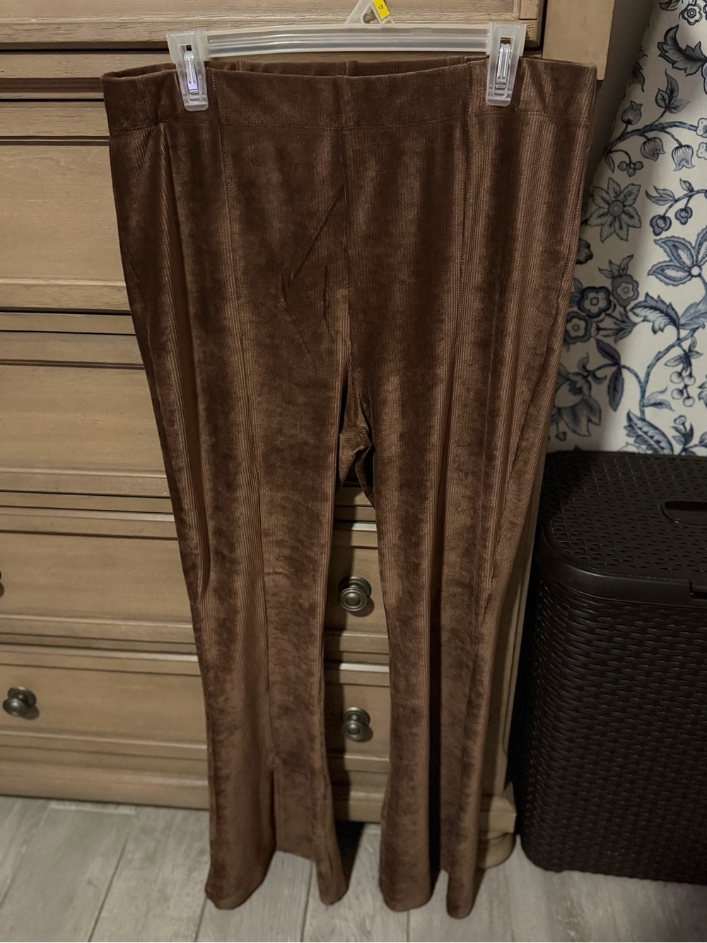 SO Brown Velvet Boot-Cut Pants